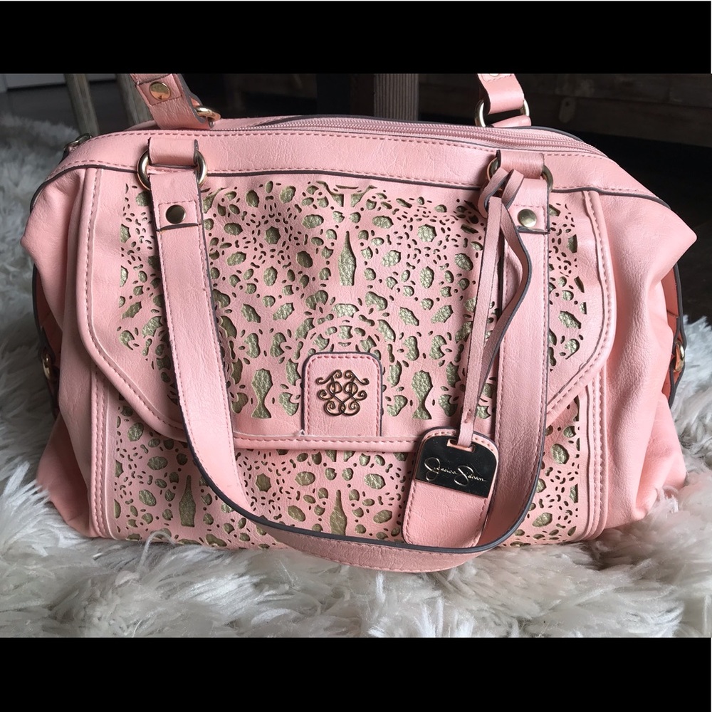 Jessica Simpson salmon pink handbag